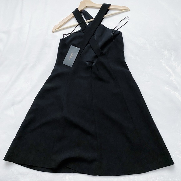NWT Zara Black Keyhole Mini Dress - Picture 2 of 10